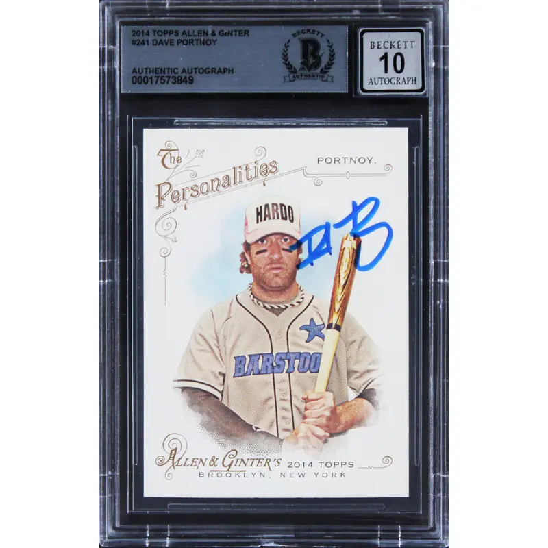 Dave Portnoy Signed 2014 Topps Allen & Ginter #241 Card Auto 10! BAS Slabbed