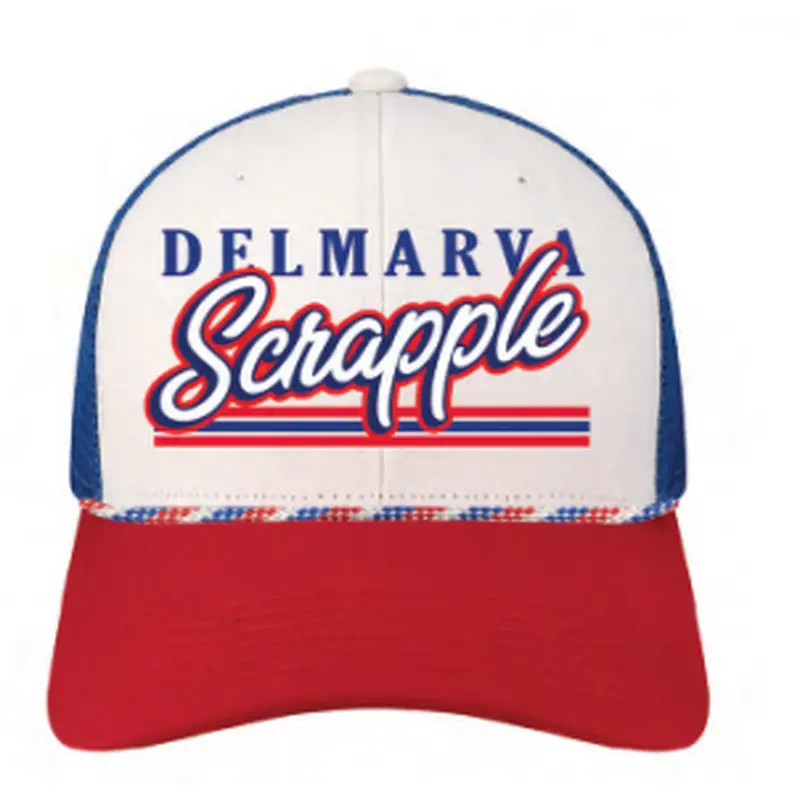 Delmarva Shorebirds Legacy Scrapple MP5 Script Rope Adjustable Trucker Cap