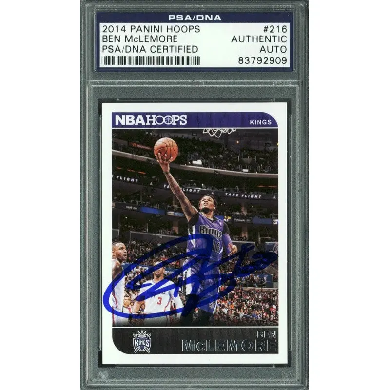 Kings Ben McLemore Authentic Signed Card 2014 Panini Hoops #216 PSA/DNA Slabbed