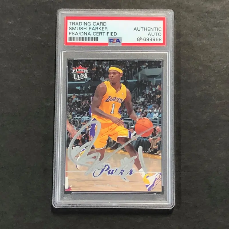 2007-08 Fleer Ultra #84 Smush Parker Signed Card Auto PSA Slabbed Lakers