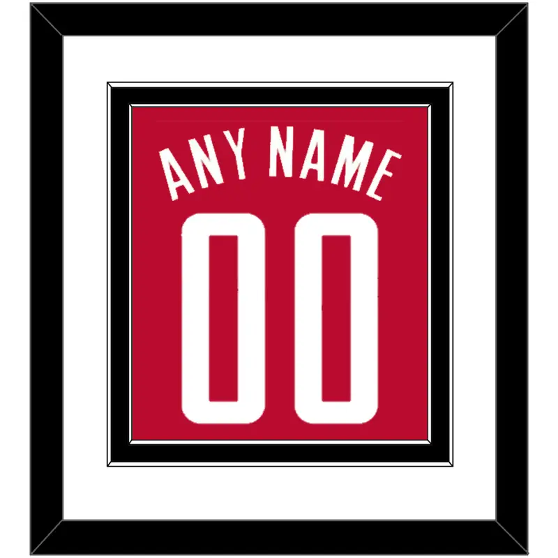 Houston Name & Number - Red Icon - Triple Mat 1