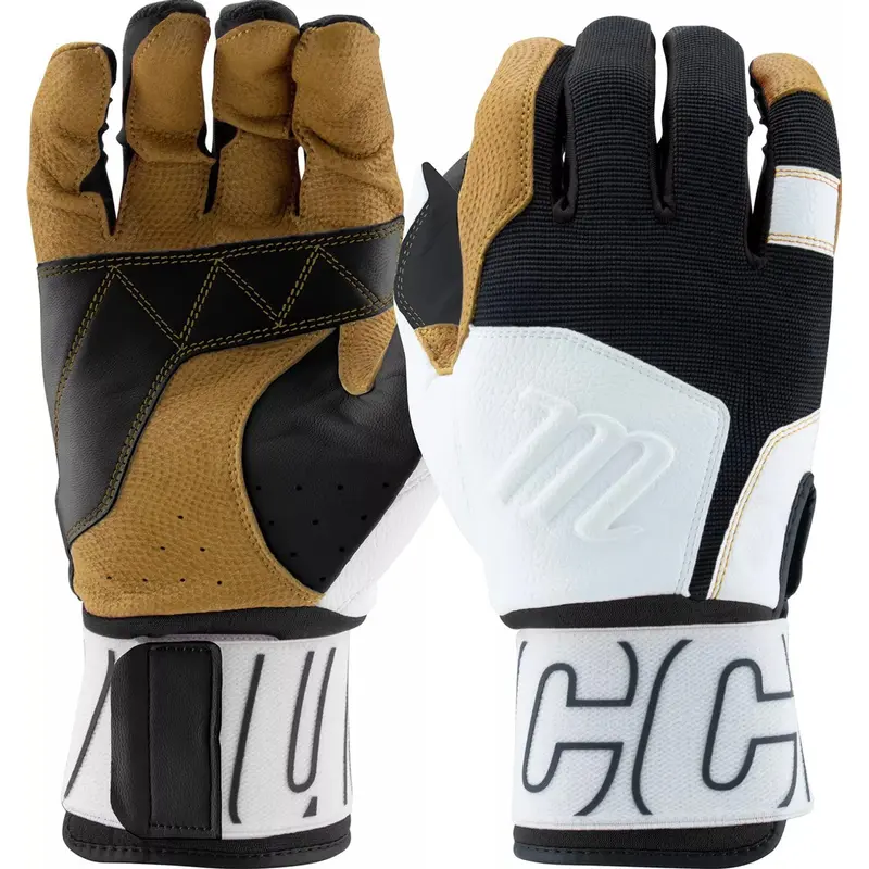 New Marucci Blacksmith Batting Gloves - Adult Size Medium - White/Black