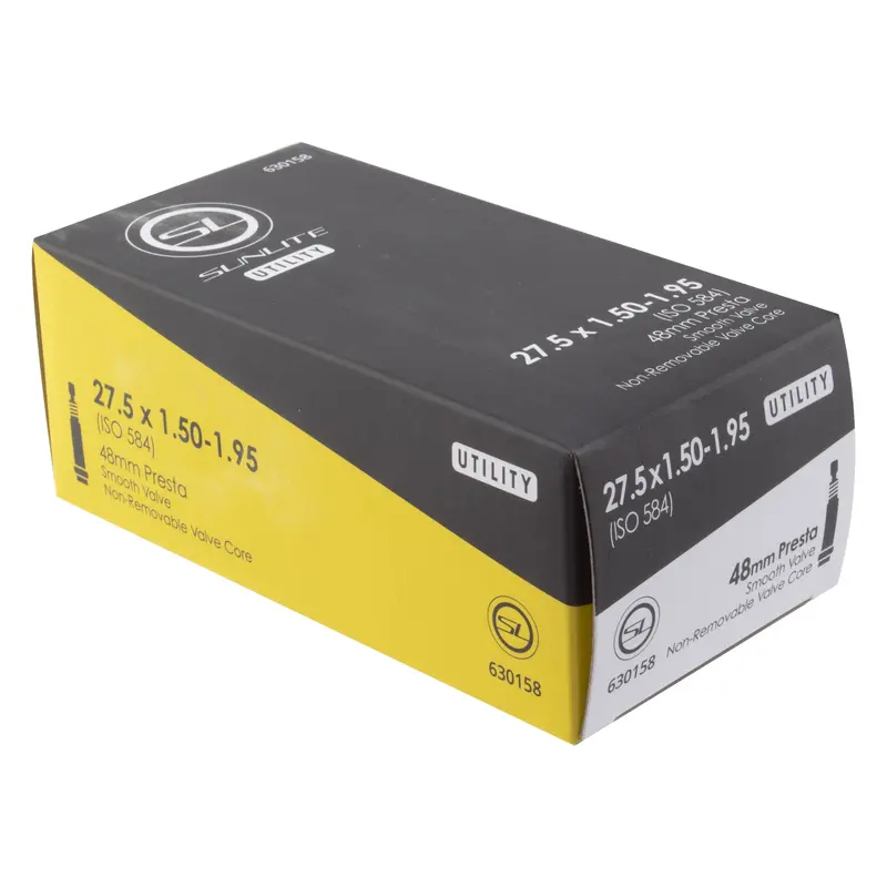 New Sunlite Utility Bicycle Tube 27.5x2.00-2.40 48mm Presta Valve