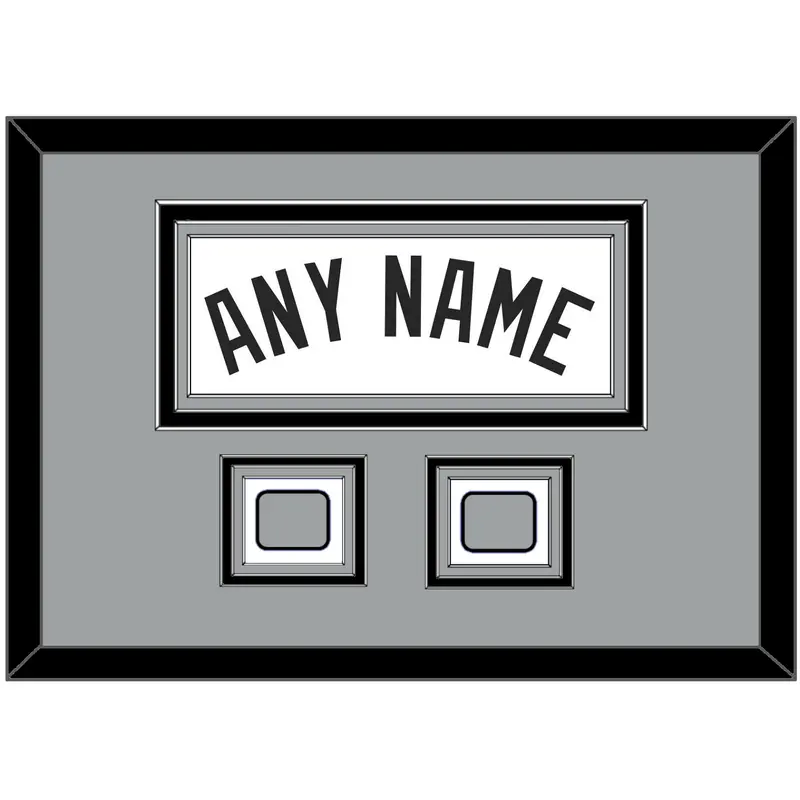 San Antonio Name With 2 Finals Patches - Home White (2002-2017) - Triple Mat 5