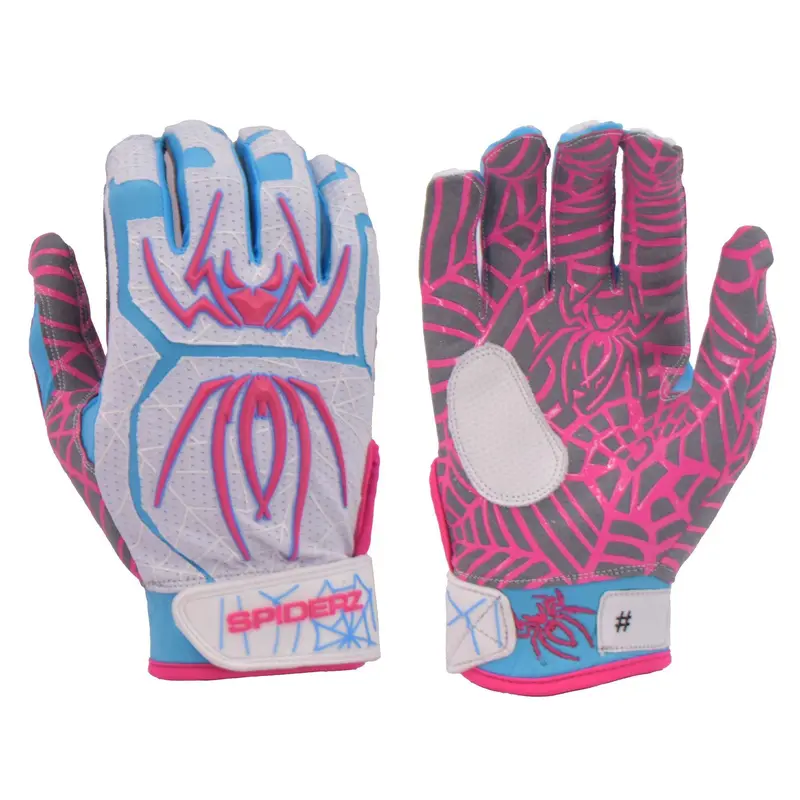 Spiderz HYBRID Batting Gloves - Miami Vice (White)