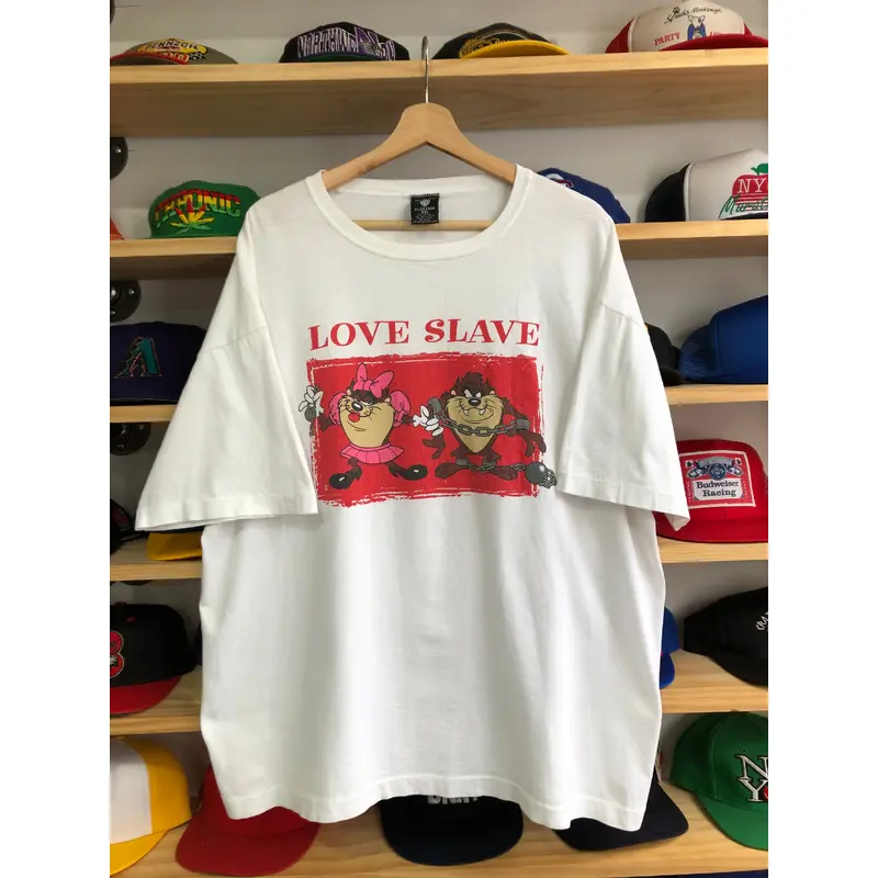 Vintage 1996 Warner Bros. Tazmanian Devil Love Slave Tee Size 2XL