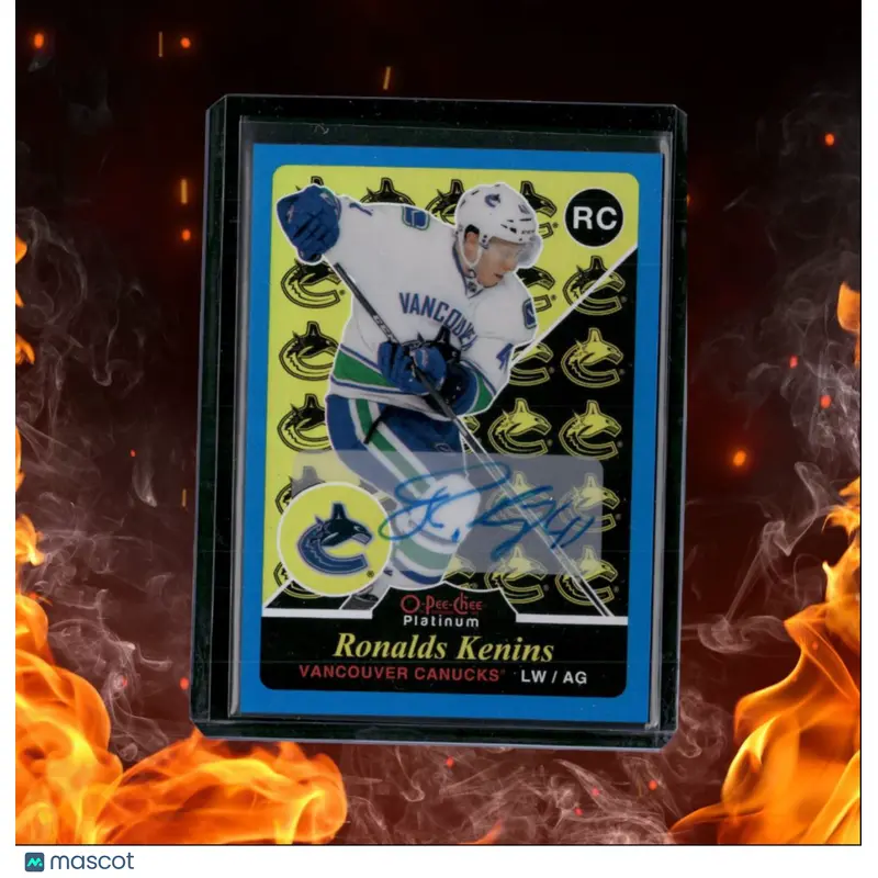 2015-16 O-Pee-Chee Platinum Ronalds Kenins Retro Rainbow Blue Rookie Auto #R96