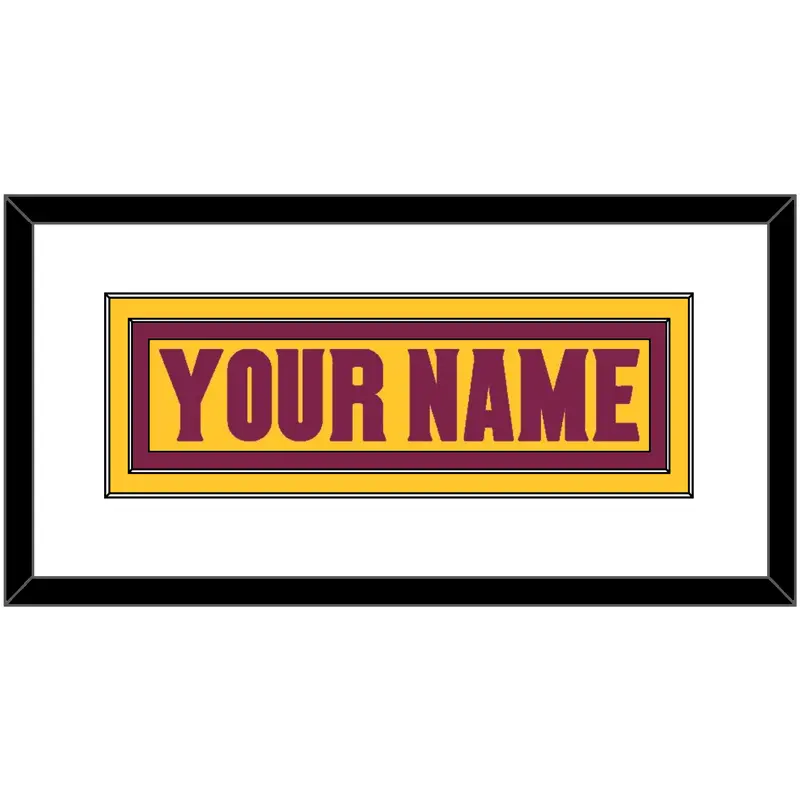 Arizona State Hockey Nameplate - Heritage Gold (2019-2024) - Double Mat 1