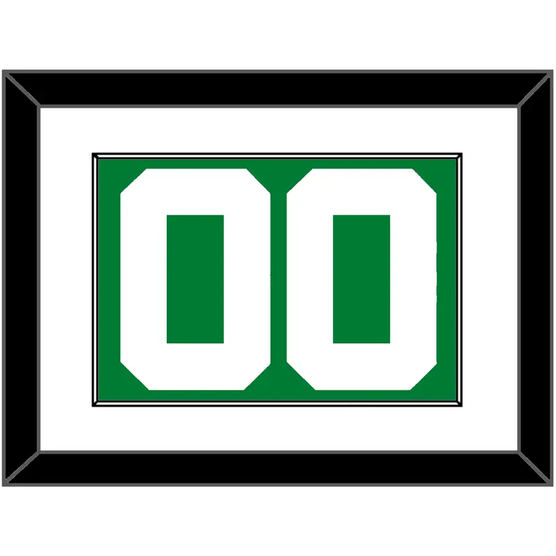 Boston Number - Road Green (1972-2018) - Single Mat 1