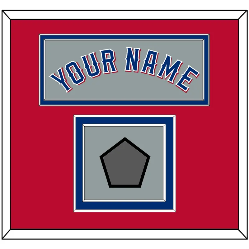 Texas Name & World Series Champions Patch - Road Gray (2020-2023) - Double Mat 4