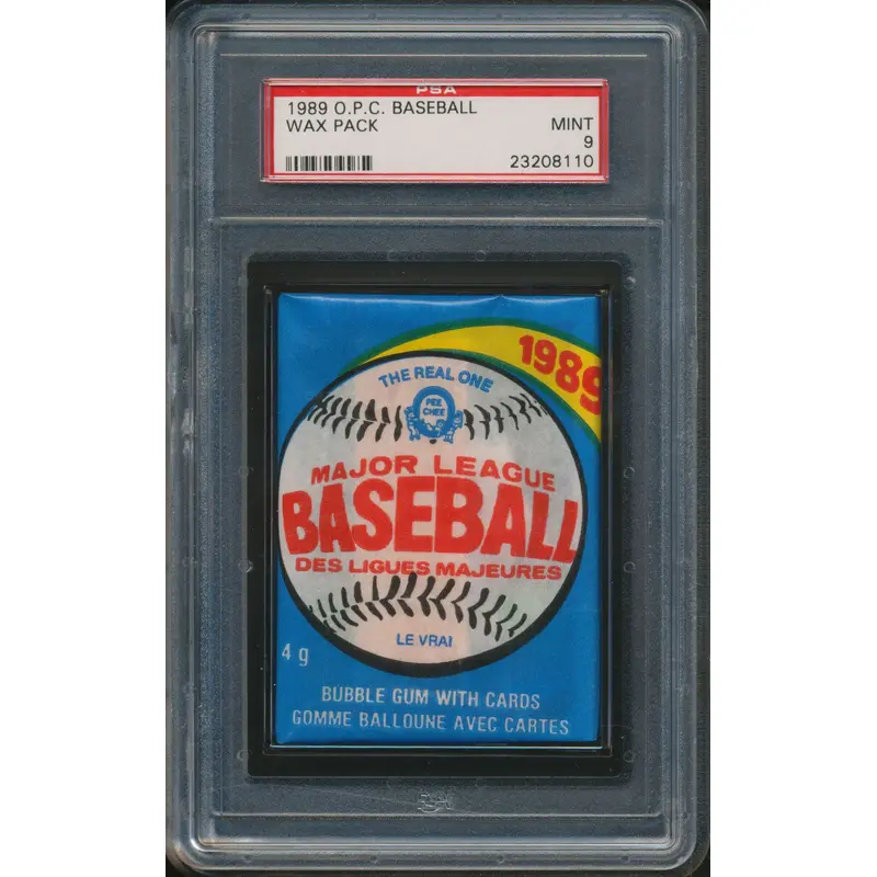 1989 OPC O-Pee-Chee Baseball Unopened Wax Pack PSA 9