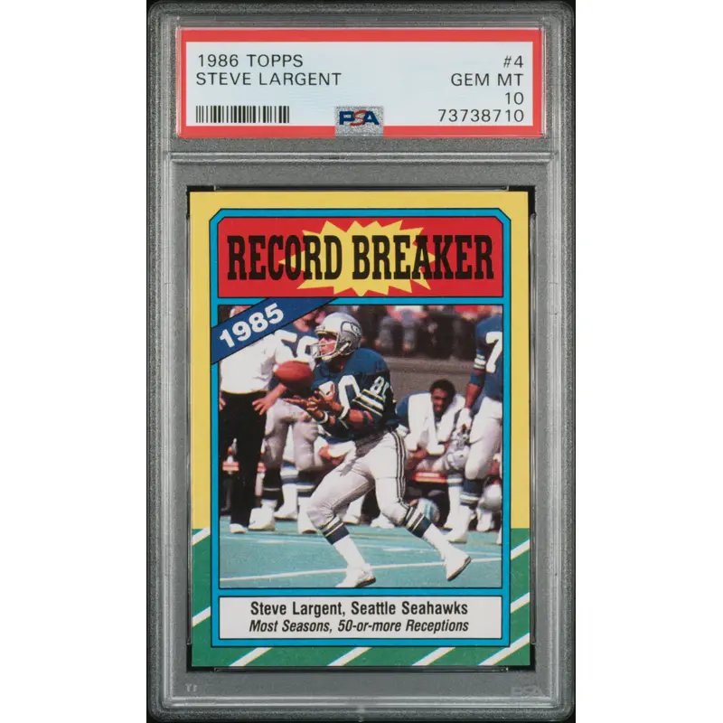 Steve Largent 1986 Topps #4 PSA 10 Gem Mint