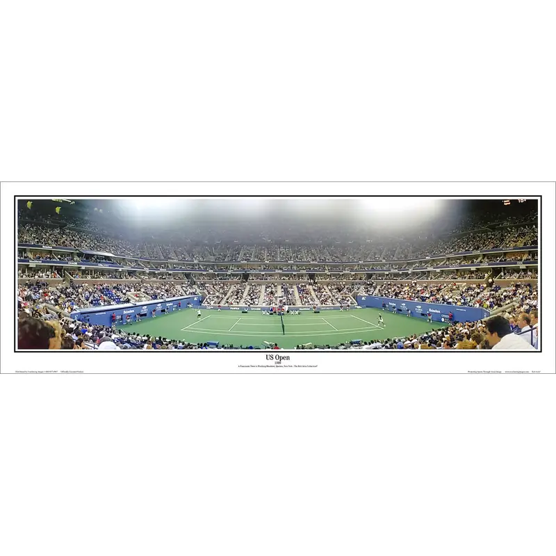 U.S. Open Tennis 1999 Panorama (Andre Agassi) Panoramic Poster Print - Everlasting Images