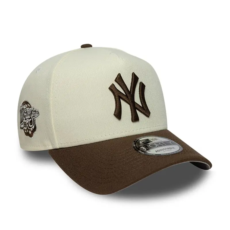 New York Yankees MLB Cream 9FORTY A-Frame Adjustable Cap
