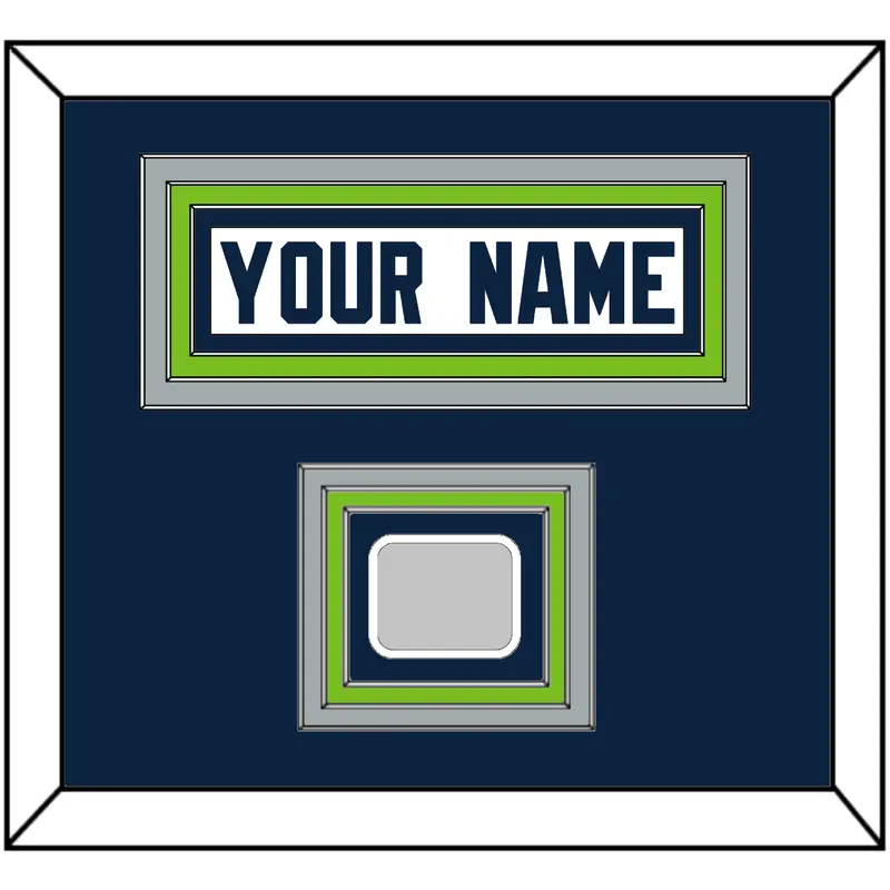 Seattle Nameplate & Super Bowl XLVIII Jersey Patch - Road White - Triple Mat 2