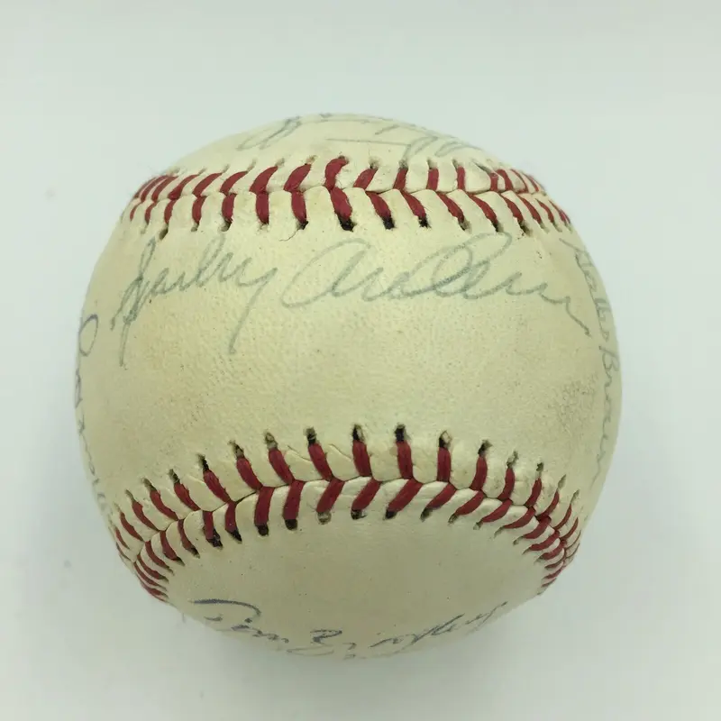 1982 Detroit Tigers Team Signed Baseball Sparky Anderson Alan Trammell JSA COA