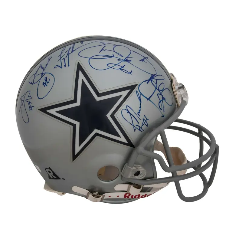 1995 Dallas Cowboys Super Bowl Champs Team Signed Authentic Helmet Beckett COA