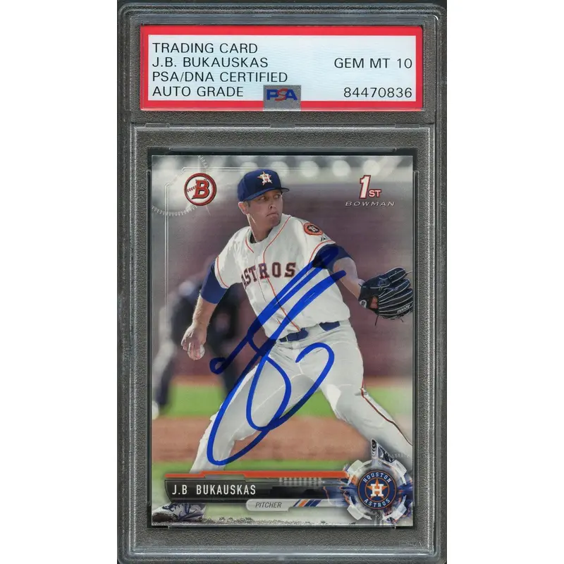 2017 Bowman Draft # BD-143 J.B. Bukauskas Signed Card PSA Slabbed Auto 10 Astros