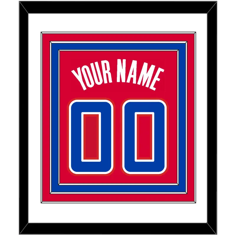 Los Angeles Name & Number - Road Red (2013-2015) - Triple Mat 1