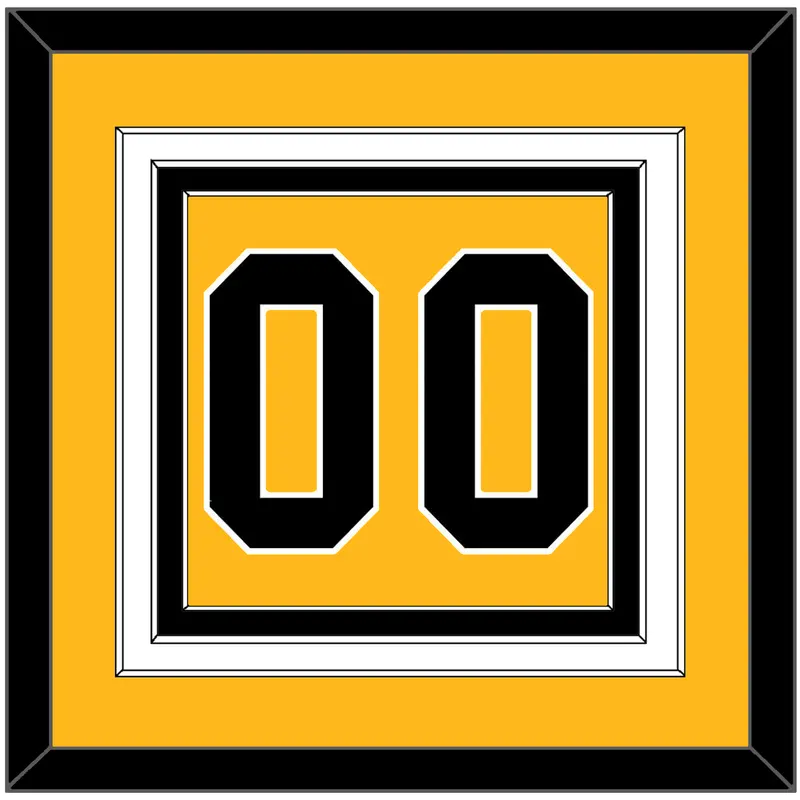 Pittsburgh Number (Back) - Home Gold (1983-1984) - Triple Mat 2