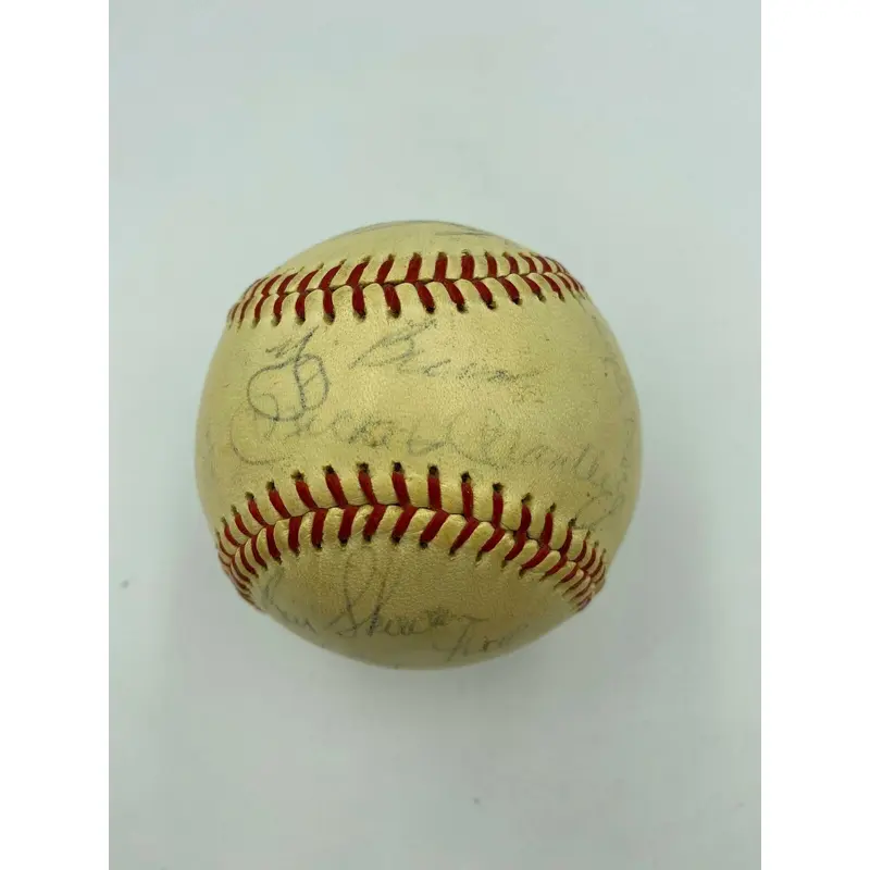 1961 New York Yankees World Series Champs Team Signed Baseball Mickey Mantle JSA