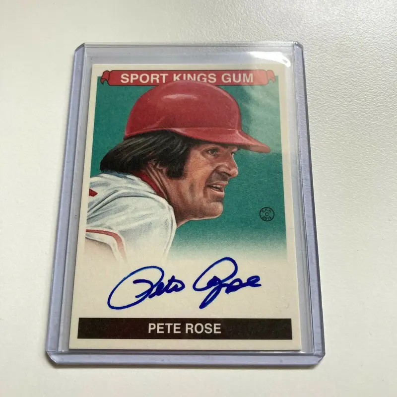 2015 Leaf Sportkings Pete Rose Auto Signed Autographed Baseball Card
