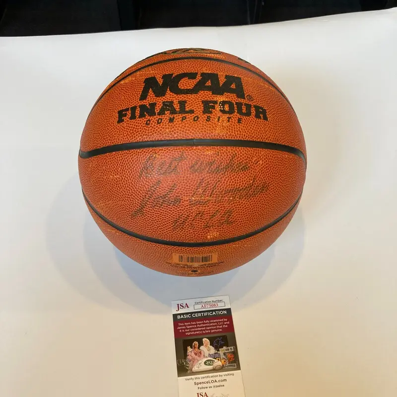 John Wooden "UCLA" Signed Rawlings NCAA Basketball JSA COA