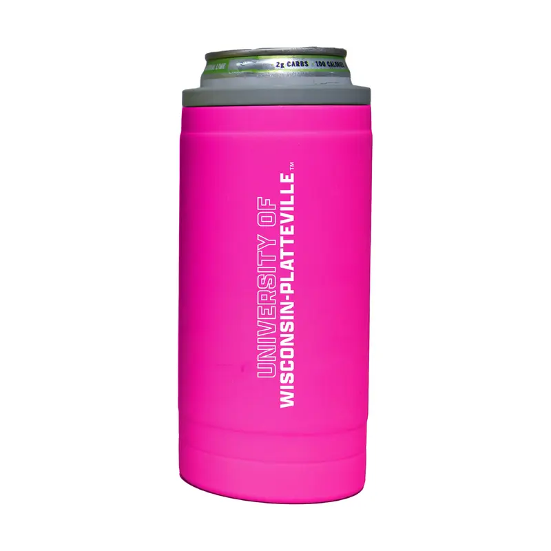 Wisconsin - Platteville 12oz Electric Stacked Soft Touch Slim Coolie