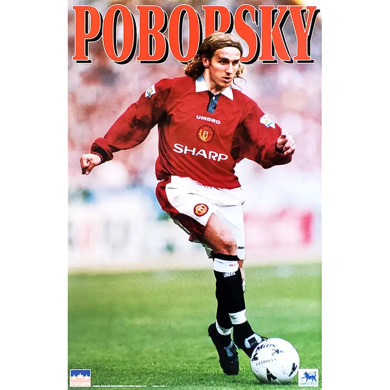 Karel Poborsky "Action" Manchester United FC Poster - Starline Inc. 1996