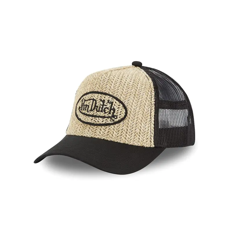 Von Dutch - PAILLE - 5-Panel Trucker Cap - Black/Sand