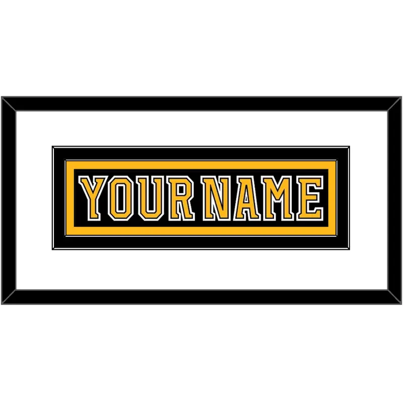 Boston Nameplate - Home Black (2007-2017) - Double Mat 1