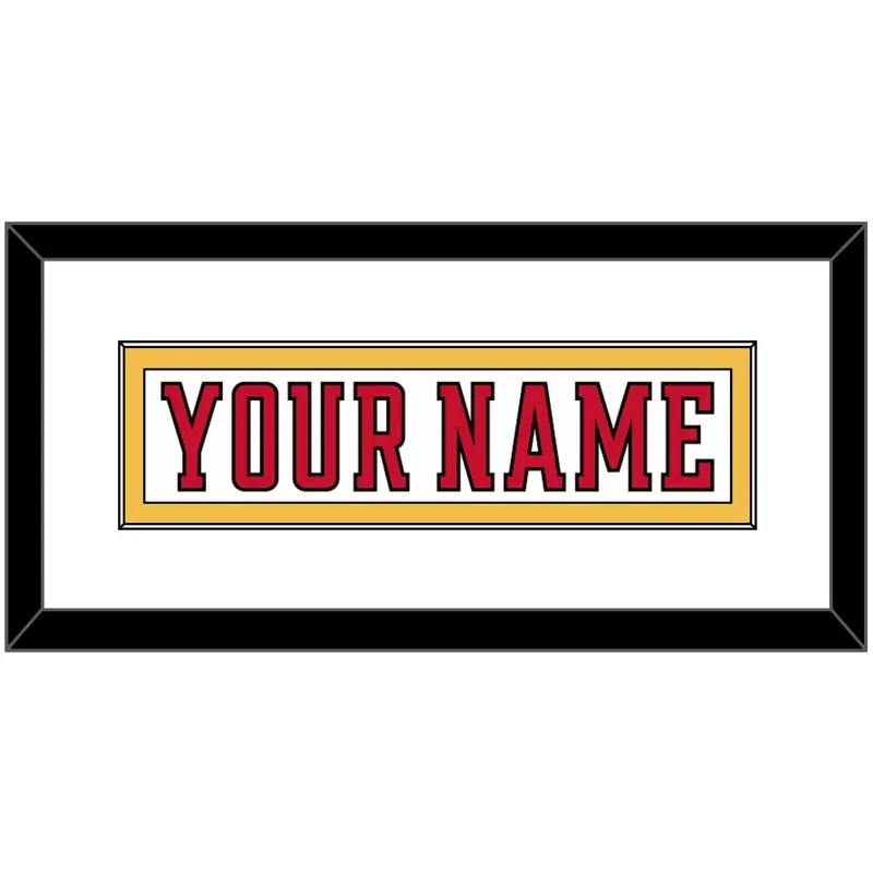 Calgary Nameplate - Road White (2017-2020) - Single Mat 2