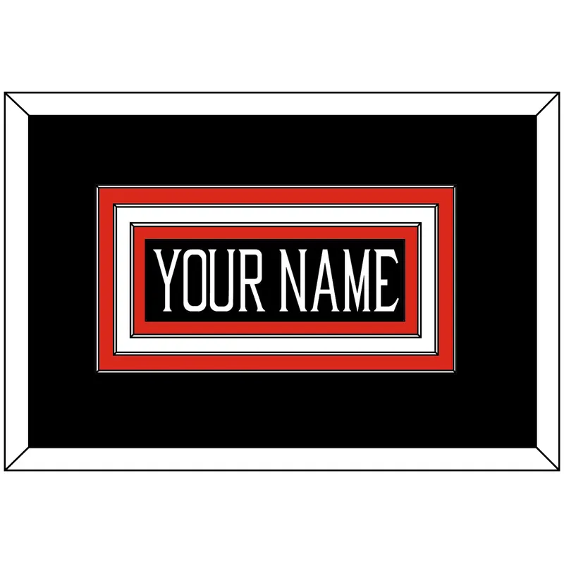 Texas Tech Baseball Nameplate - Alternate Black (2018-2019) - Triple Mat 1