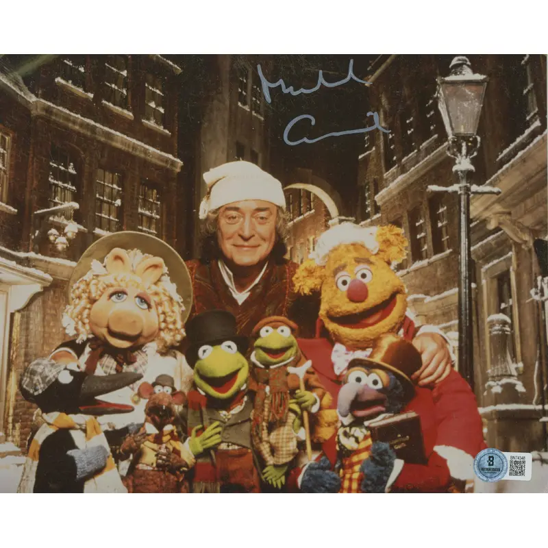 Michael Caine The Muppet Christmas Carol Signed 8x10 Photo BAS #BN74348
