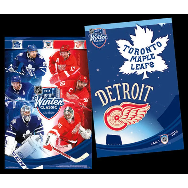 NHL Winter Classic 2014 (Toronto vs. Detroit) 2-Poster Combo - Costacos Sports