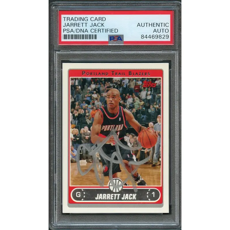 2006 Topps #214 Jarrett Jack Signed Card AUTO PSA Slabbed Trail Blazers