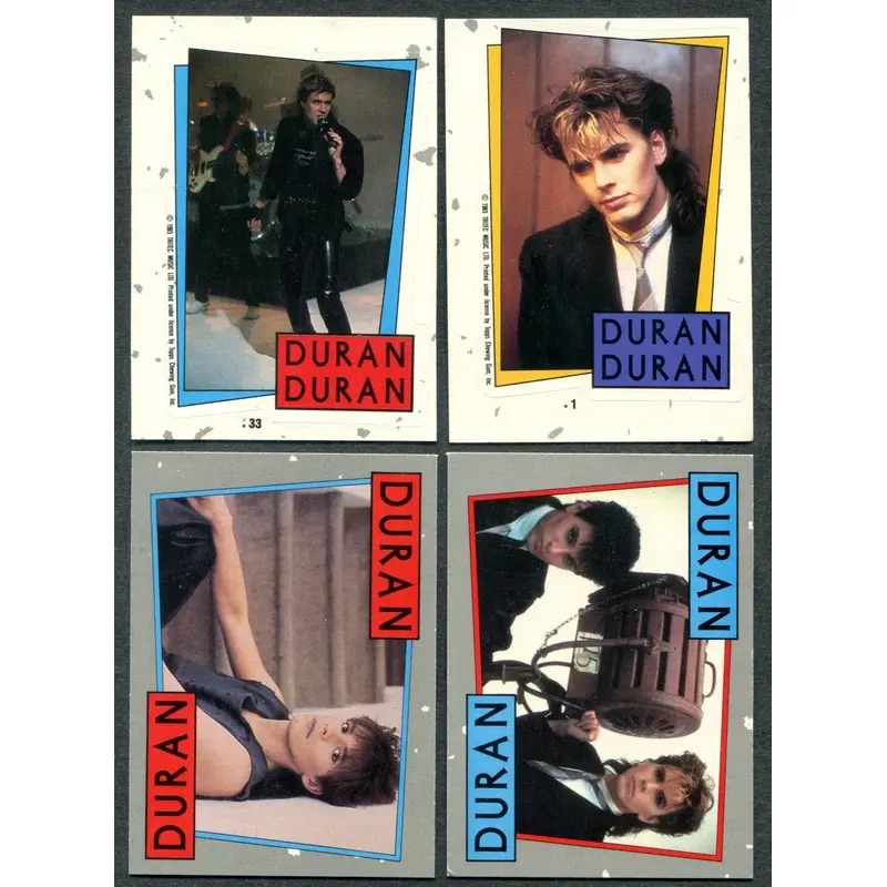 1985 Topps Duran Duran Complete Set (w/ stickers) (33/33) NM NM/MT