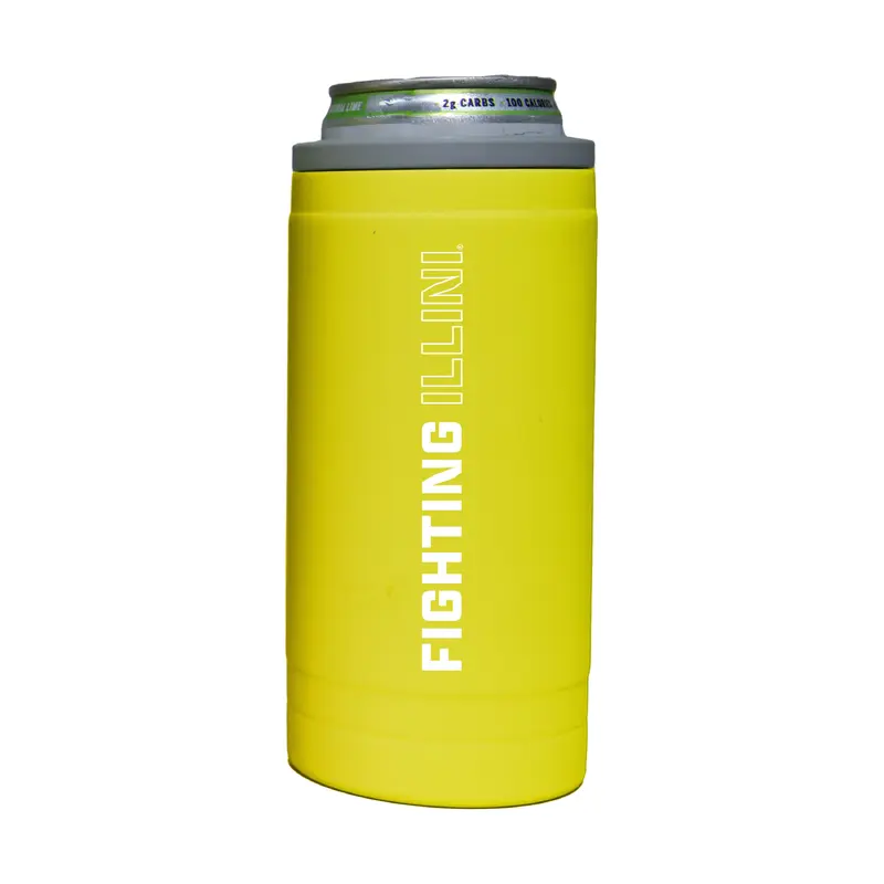 Illinois 12oz Cru Stacked Soft Touch Slim Coolie