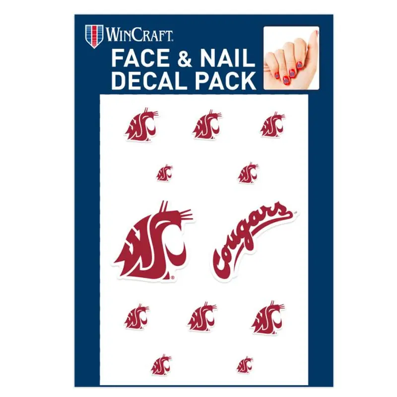 WSU Face & Nail Decal Pack
