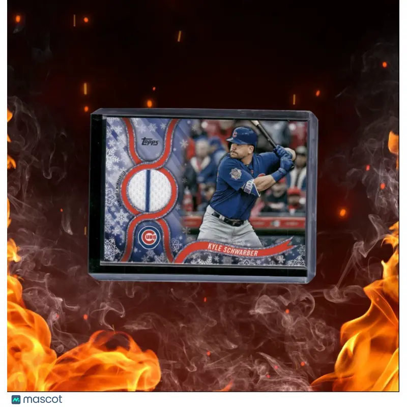 2018 Topps WalMart Holiday Mega Kyle Schwarber 2 Color Jersey Game-Used #R-KS