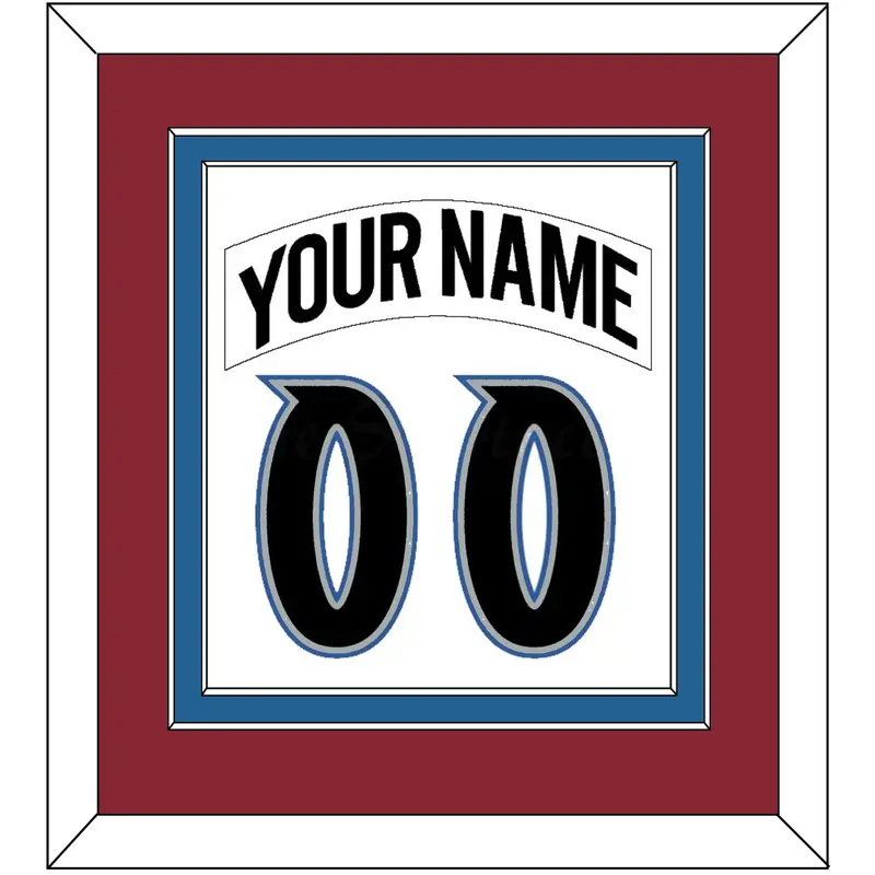 Colorado Nameplate & Number (Back) Combined - Home White (1995-1996) - Double Mat 2