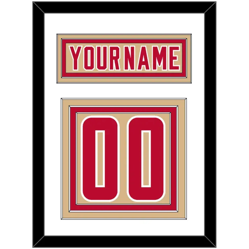 Denver Nameplate & Number (Back) - Alternate Gold - Triple Mat 1