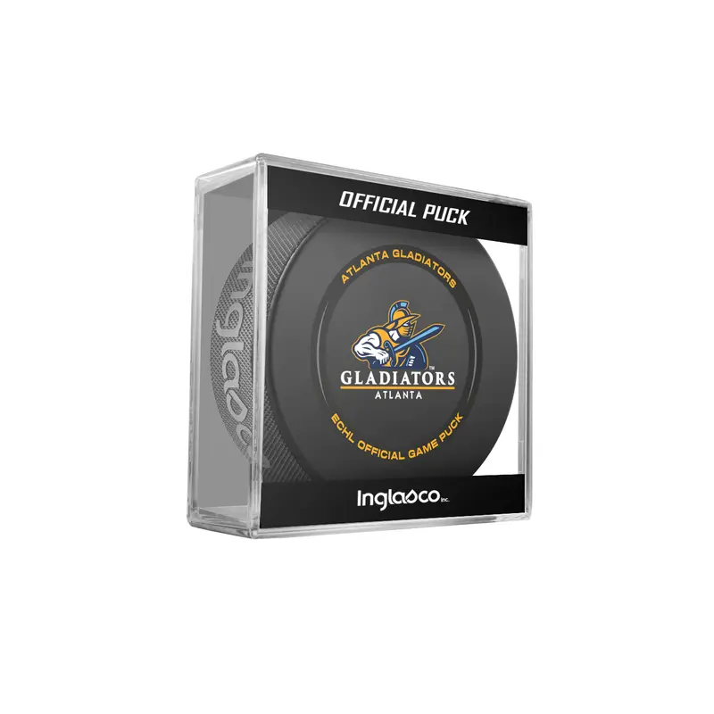 ECHL Atlanta Gladiators 2024-25 Official Game Hockey Puck In Cube