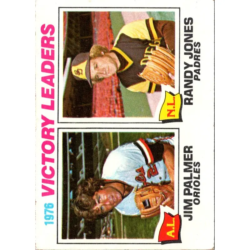 1977 Topps 1976 Victory Leaders - Jim Palmer/Randy Jones #5