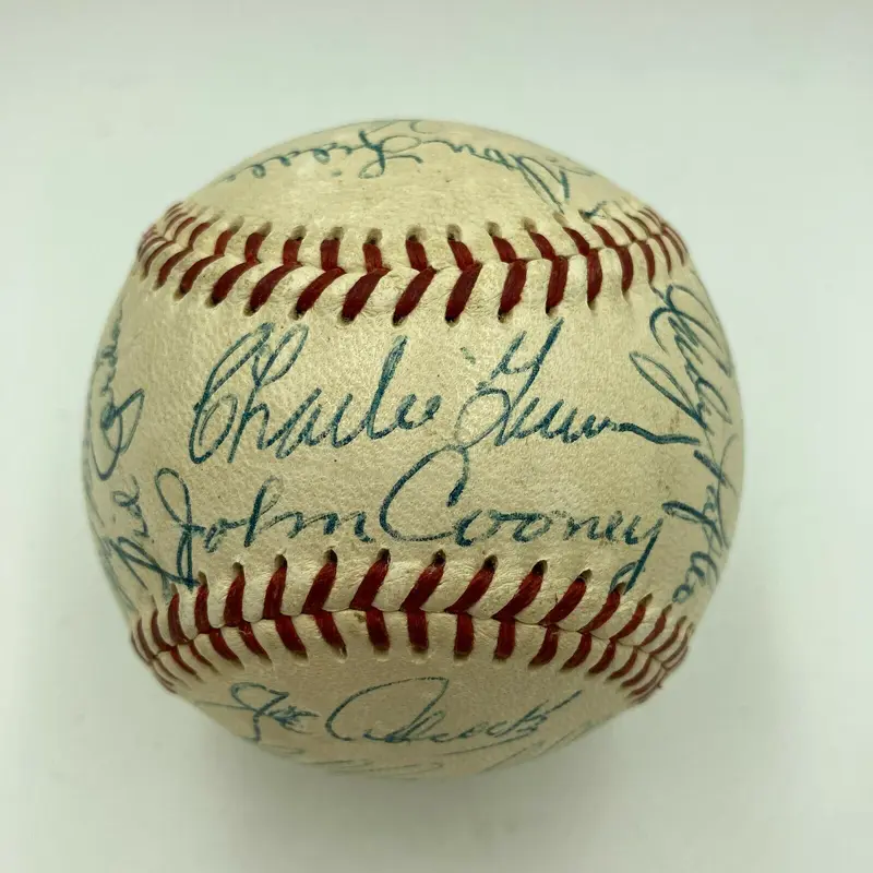 Beautiful 1953 Milwaukee Braves Team Signed National League Baseball JSA COA