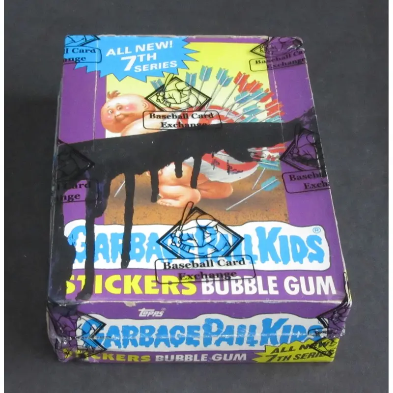 1987 Topps Garbage Pail Kids Series 7 Unopened Wax Box (w/ price) (X-Out) (Poster) (BBCE)