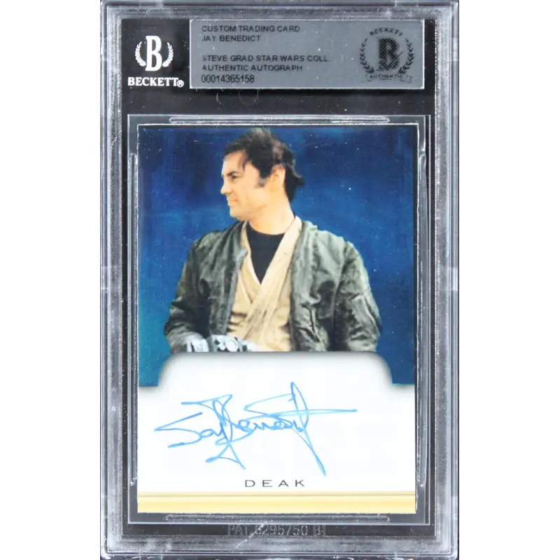 Jay Benedict Star Wars Authentic Signed Custom Trading Card BAS Slabbed