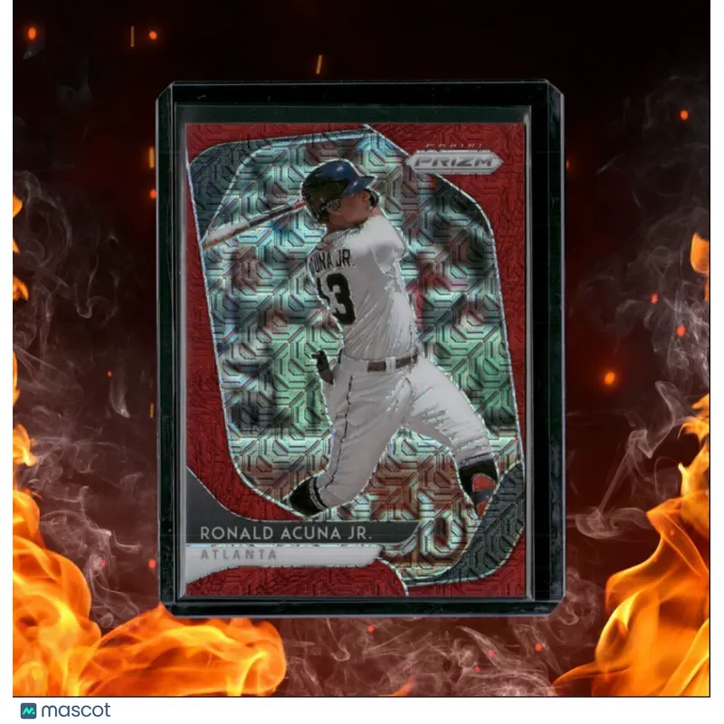 2020 Panini Prizm Ronald Acuna Jr. Red Mojo Prizm 018/149 #184