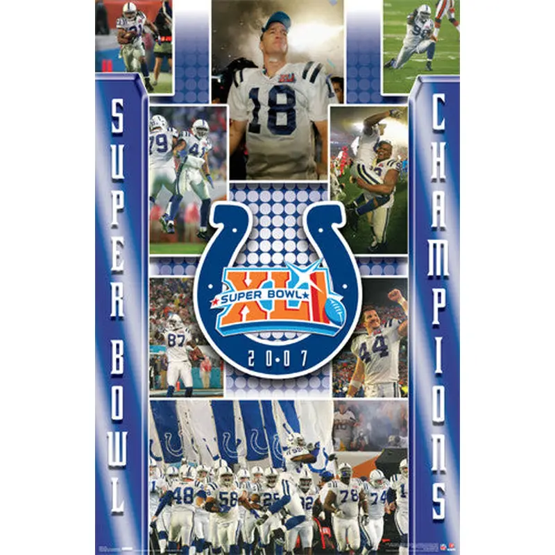 Indianapolis Colts Super Bowl XLI "Celebration" Commemorative Poster - Costacos 2007