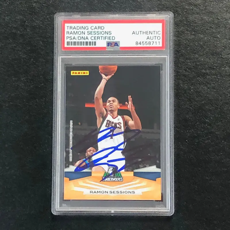 2009-10 Panini Basketball #103 Ramon Sessions Signed AUTO PSA Slabbed Timberwolves